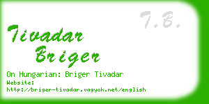 tivadar briger business card